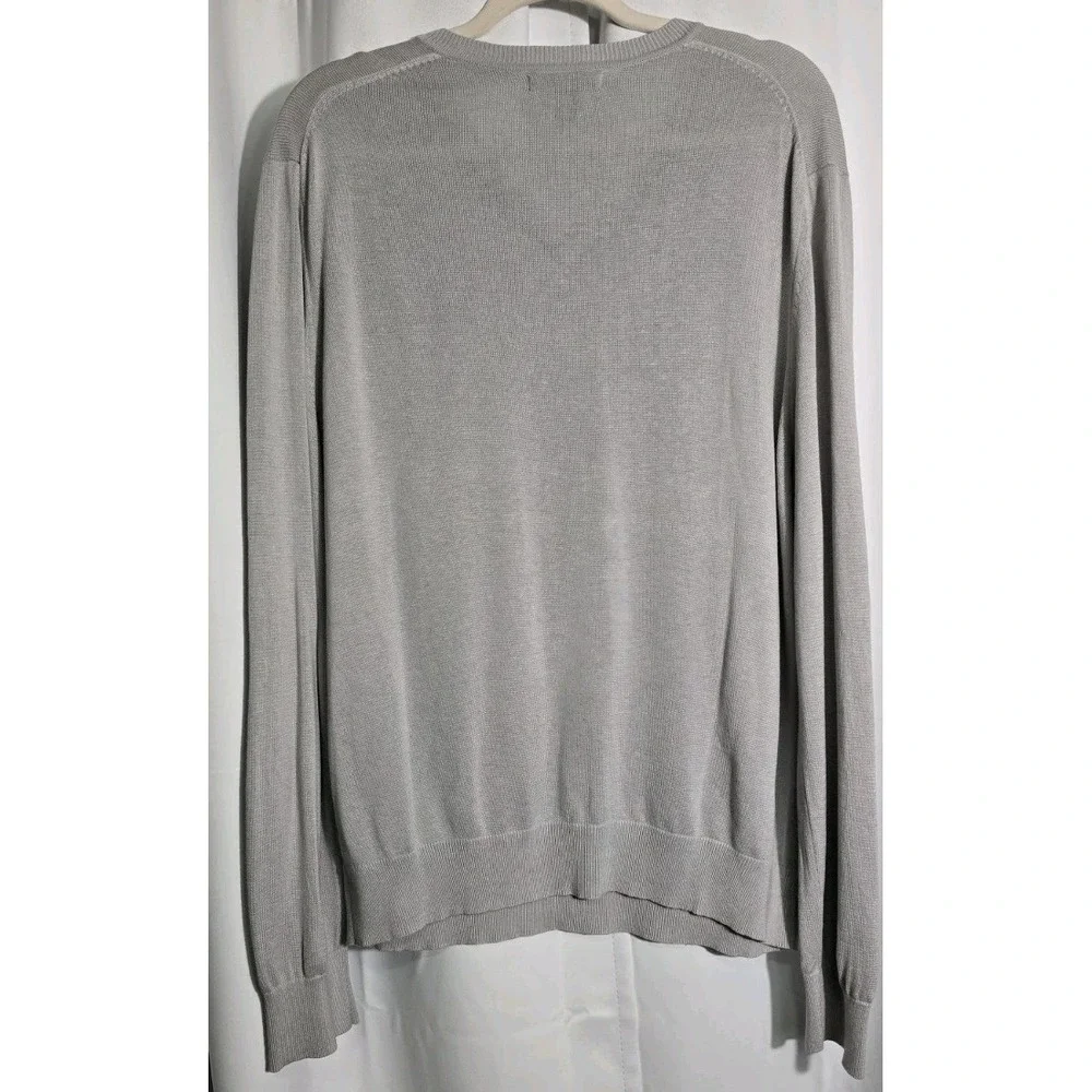 Banana Republic‎ Silk Cashmere V-Neck Sweater Gray Men's X Large Pullover